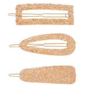 Gold Hair Clip 3 Piece Set